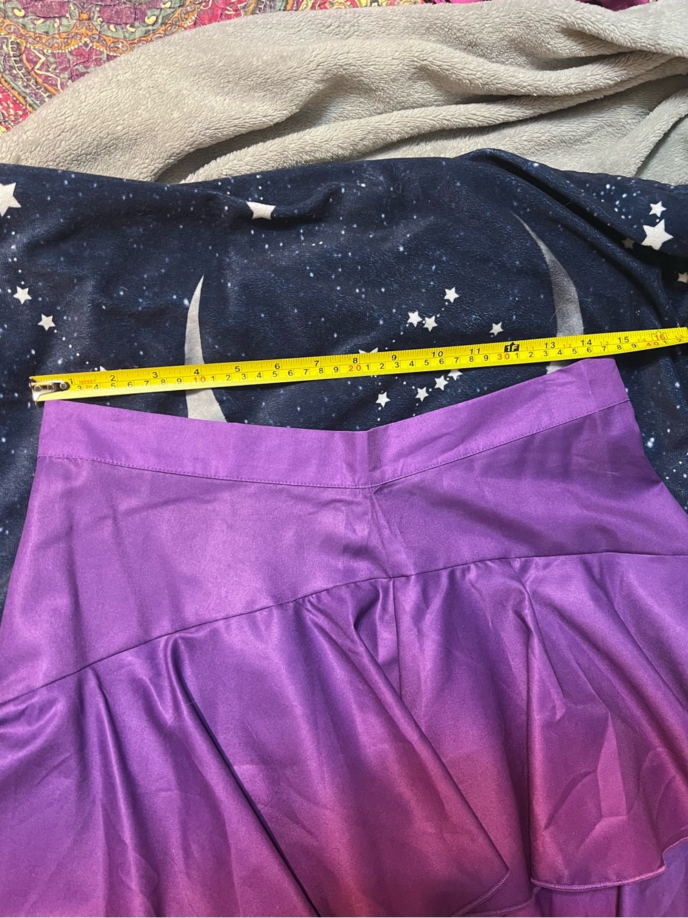 Purple and Pink Tiered Ruffle Maxi Skirt boho hippie - Picture 4 of 4